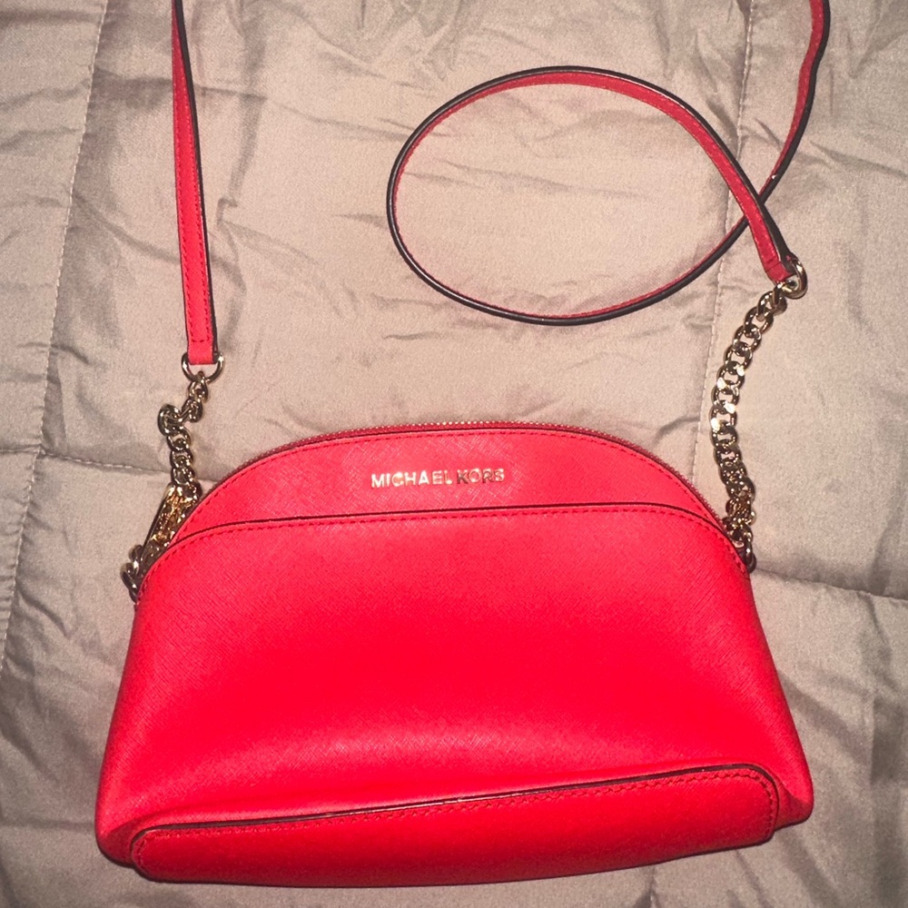 Red Micheal Kors purse